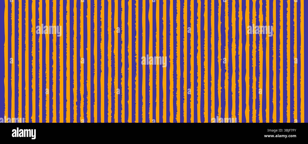 Stilvolles Muster mit abwechselnden blauen und gelben zackigen Streifen. Perfekt für Hintergründe, Branding, digitale Kunstwerke und kreative Projekte. Vecto Stock Vektor