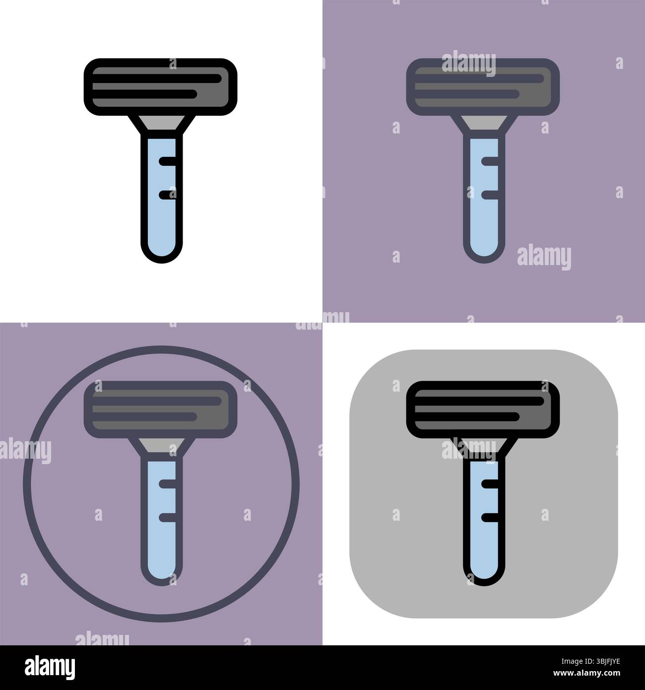 Rasierer Symbol - Rasierer für menschliche Hygiene Behandlung Vektor Illustration. Stock Vektor