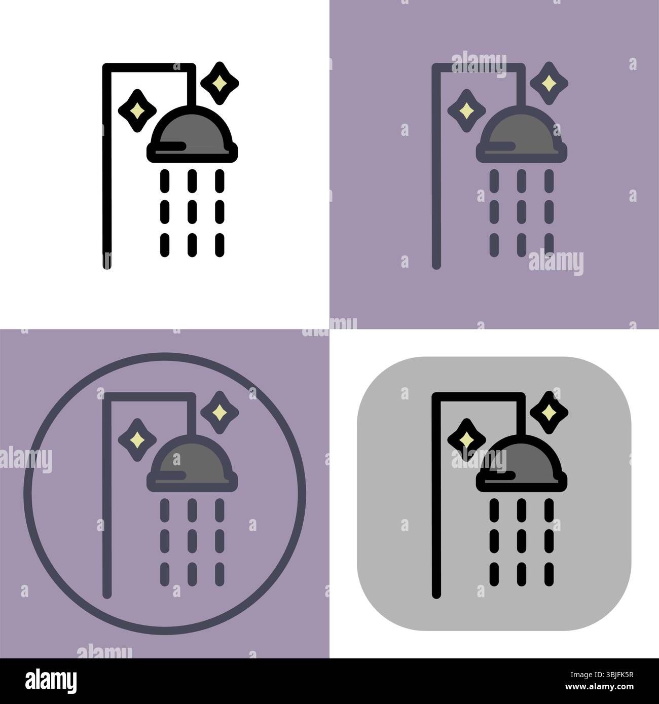 Symbol Dusche - Dusche für saubere Vektorillustration. Stock Vektor