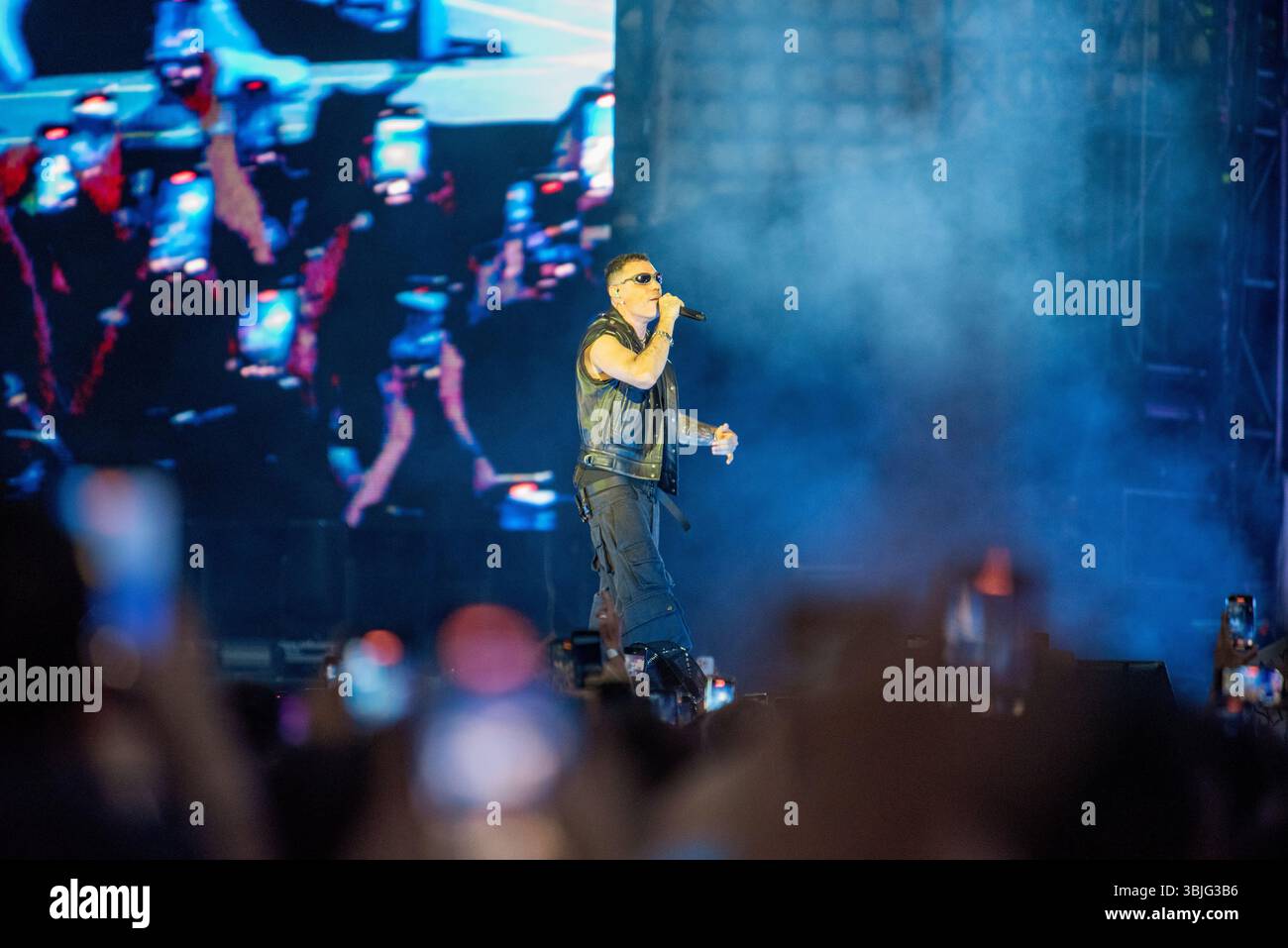 Marracash in Concerto allo Stadio Olimpico 'Grande Torino' Foto di Luca Moschini - Turin 14/06/2025 - Data Sold Out del Tour 'Marra Stadi 2025' Stockfoto