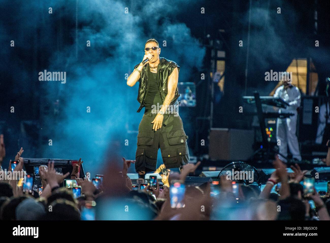 Marracash in Concerto allo Stadio Olimpico 'Grande Torino' Foto di Luca Moschini - Turin 14/06/2025 - Data Sold Out del Tour 'Marra Stadi 2025' Stockfoto