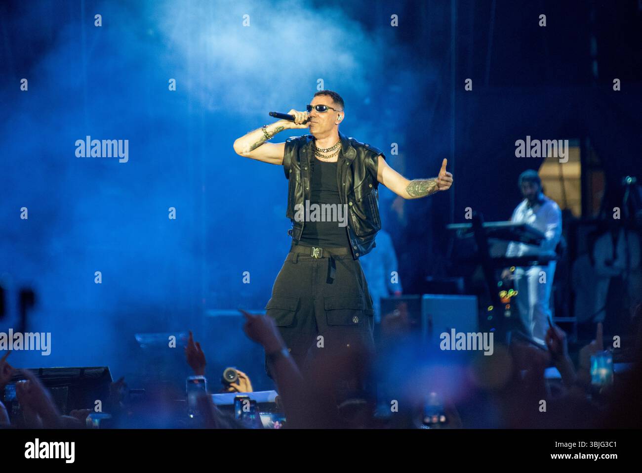 Marracash in Concerto allo Stadio Olimpico 'Grande Torino' Foto di Luca Moschini - Turin 14/06/2025 - Data Sold Out del Tour 'Marra Stadi 2025' Stockfoto