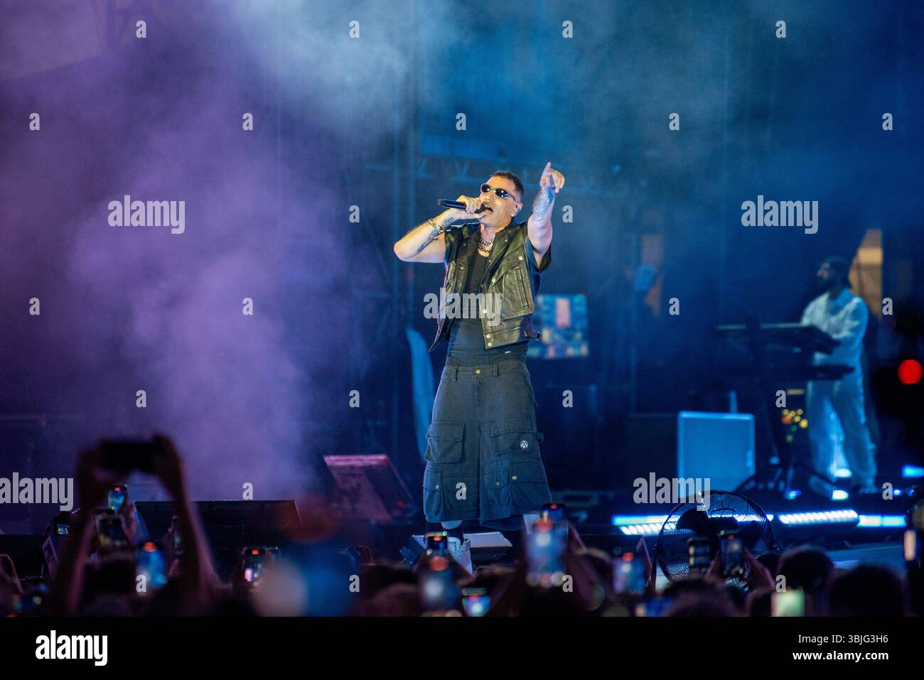 Marracash in Concerto allo Stadio Olimpico 'Grande Torino' Foto di Luca Moschini - Turin 14/06/2025 - Data Sold Out del Tour 'Marra Stadi 2025' Stockfoto