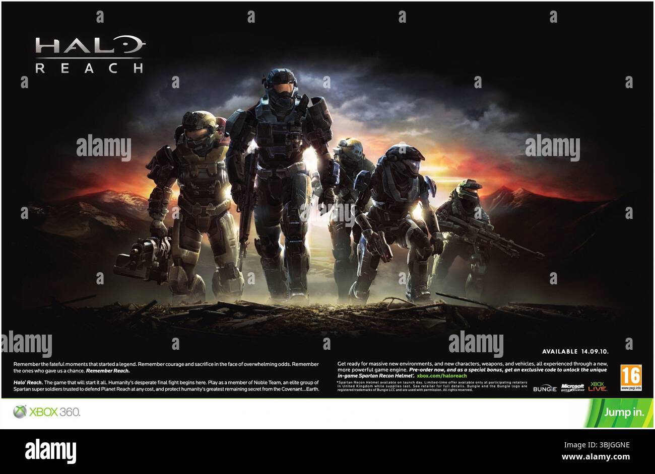 2010 Halo REACH Videospiel von Bungie Ad Stockfoto