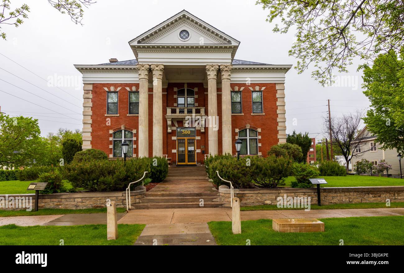 Cheyenne, Wyoming – 26. Mai 2025: Das ehemalige Herrenhaus der Gouverneure, lokal bekannt als Historic Governors’ Mansion in Cheyenne, Wyoming Stockfoto