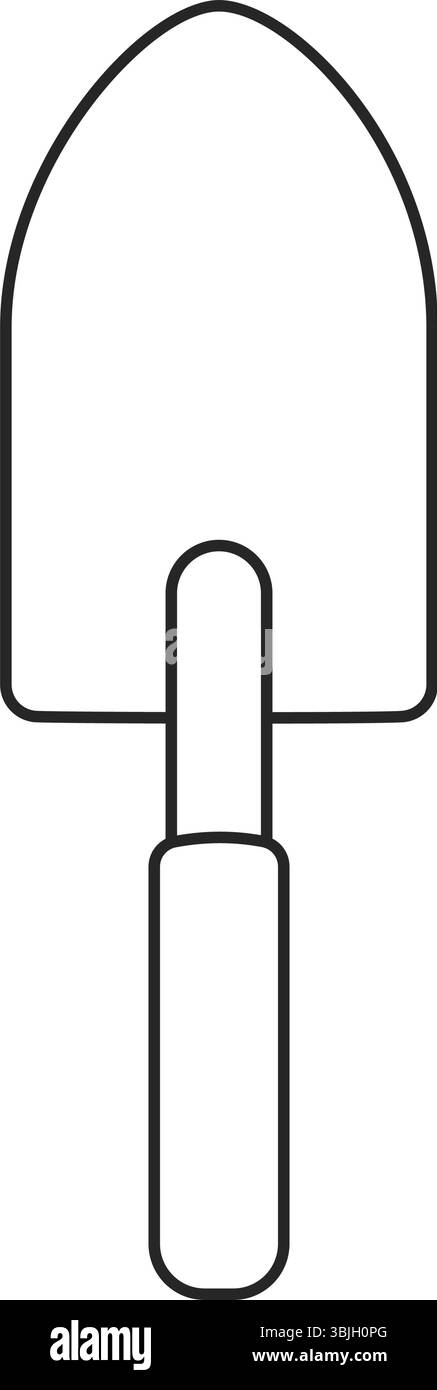 Handkelle Gartenwerkzeug in einem Umrissvektor-Symbol Stock Vektor