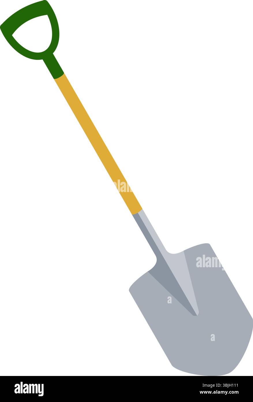 Schaufel-Gartenwerkzeug zum Graben als flaches Design-Vektorsymbol Stock Vektor