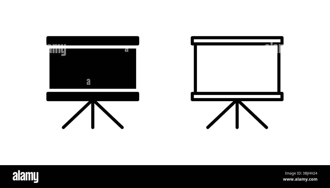 Whiteboard-Symbolsatz eignet sich hervorragend für Präsentationen, Schulungen und Besprechungslayouts Stock Vektor