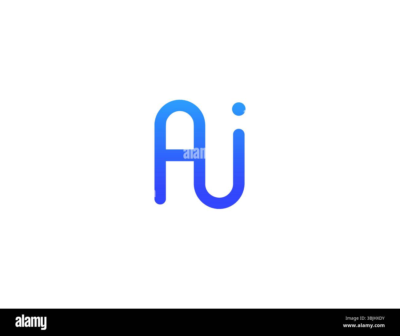 KI-Logo-Monogramm-Design für Tech, Chatbot, Virtual Assistant, neuronales Netzwerk, SaaS, Intelligentes Digitales Tool. Perfekt für die Inbetriebnahme eines Kommunikationssystems Stock Vektor