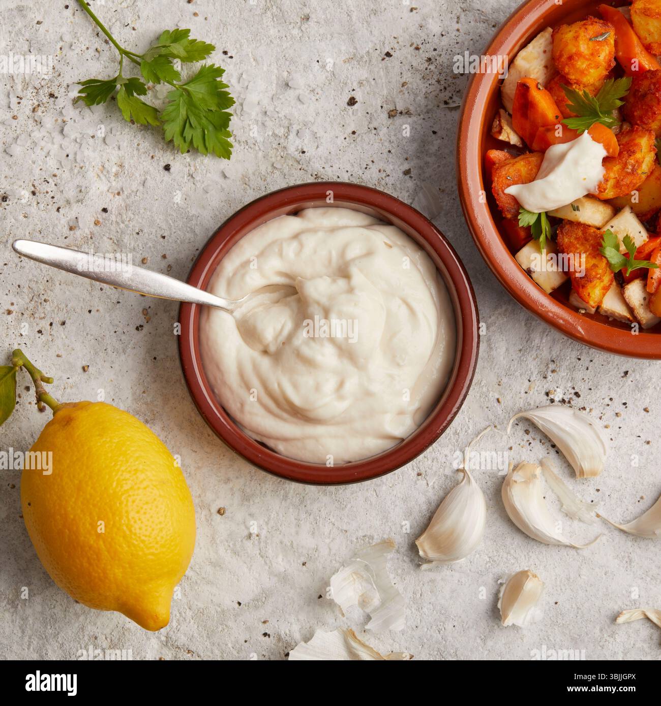 Aioli Toum Stockfoto