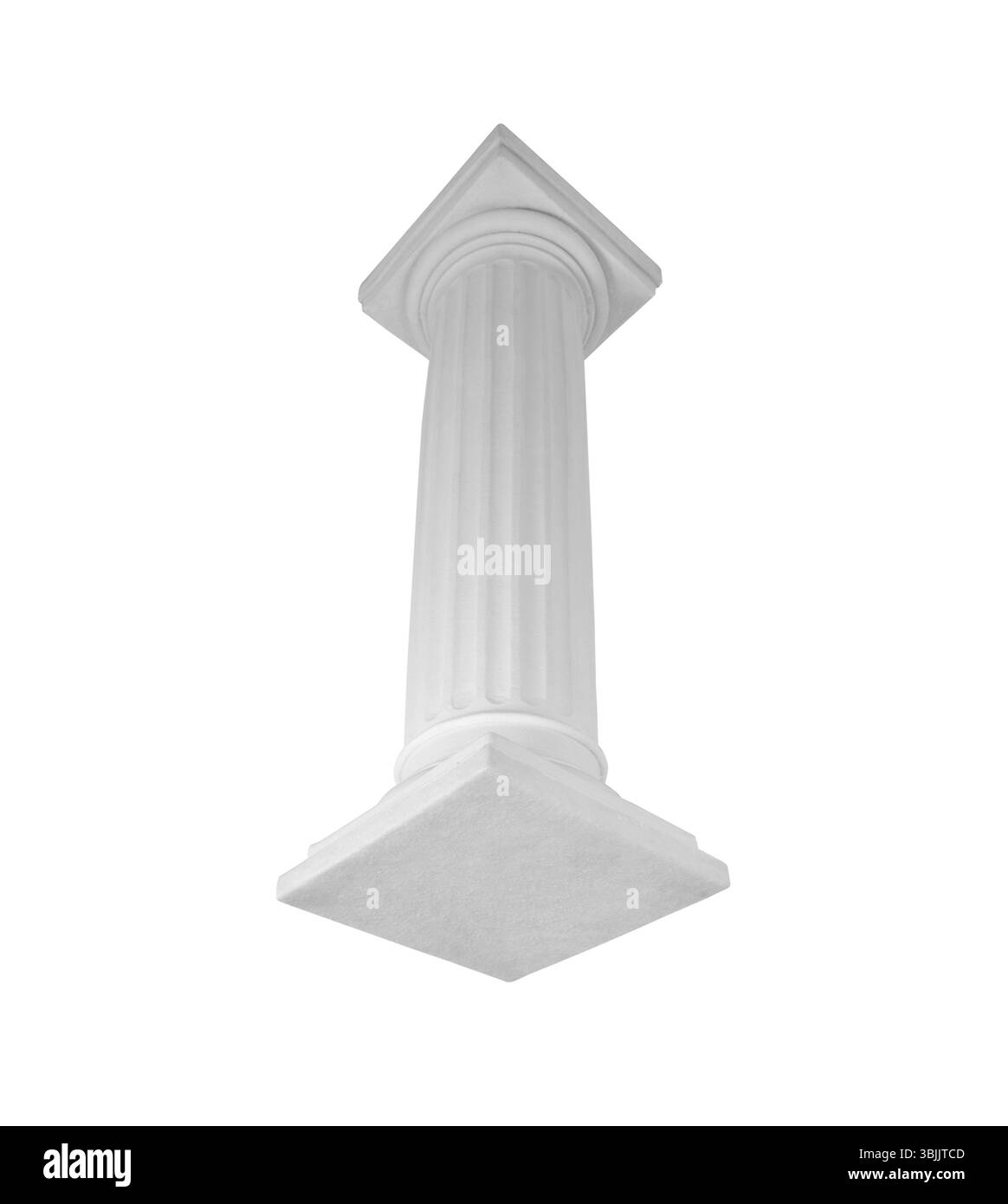 Antike weiße Säulen. Römische historische Steinkolonnade oder -Säulen, realistische Marmorsäule, antike griechische Architektur Stockfoto