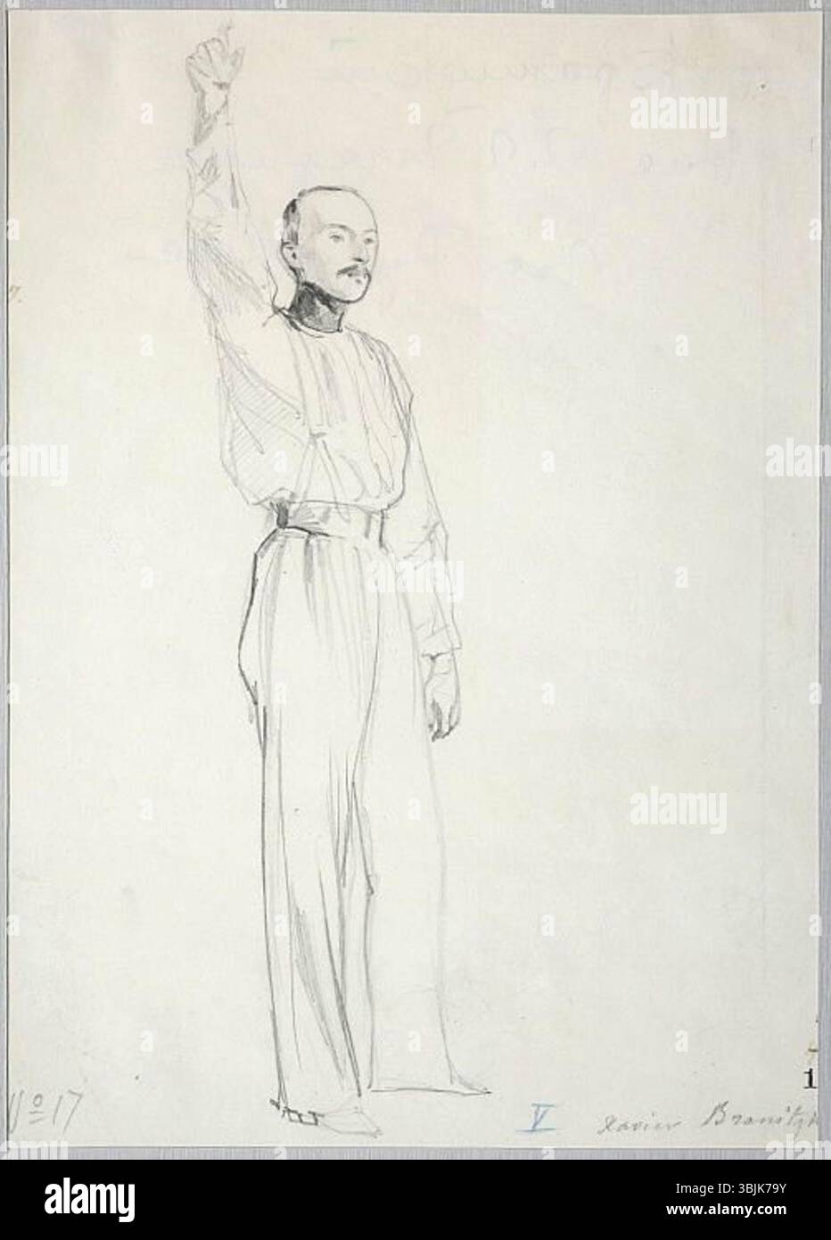 Porträt des Grafen Ksawery Korczak-Branicki ist ein Ölgemälde von Grigori Gagarin (1810–1893) um 1840. Es zeigt den polnischen Adligen in formeller Kleidung und spiegelt den aristokratischen Porträtstil des 19. Jahrhunderts wider. Stockfoto