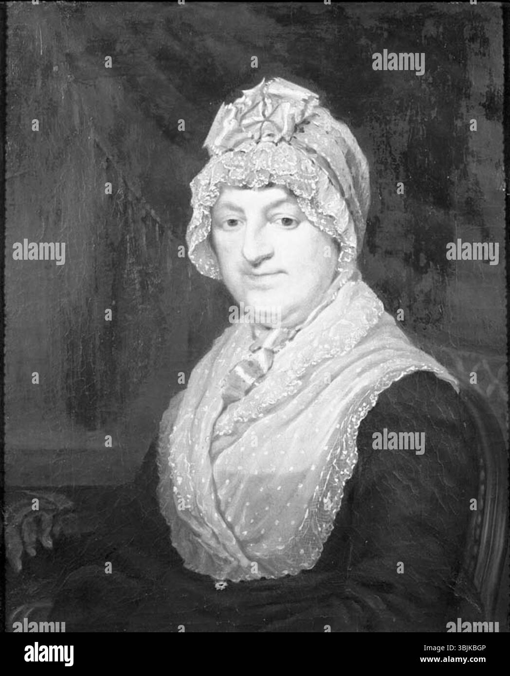 Öl-auf-Leinwand-Porträt von Jacoba Aletta Francina Grothe (1758–1815), gemalt um 1810 von Pieter Christoffel Wonder oder in seinem Stil, derzeit im Centraal Museum. Stockfoto