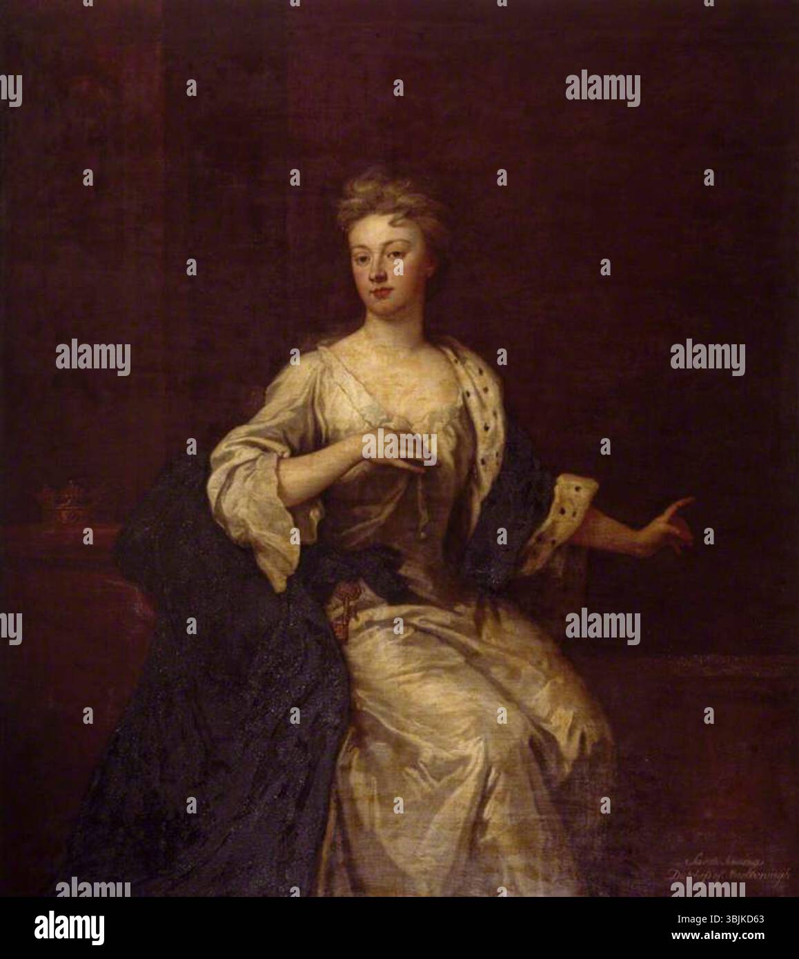 Kneller, Godfrey; Sarah Jennings (1660–1744), Herzogin von Marlborough; National Trust, Petworth House; http://www.artuk.org/artworks/sarah-jennings-16601744-duchess-of-marlborough-219721 Stockfoto