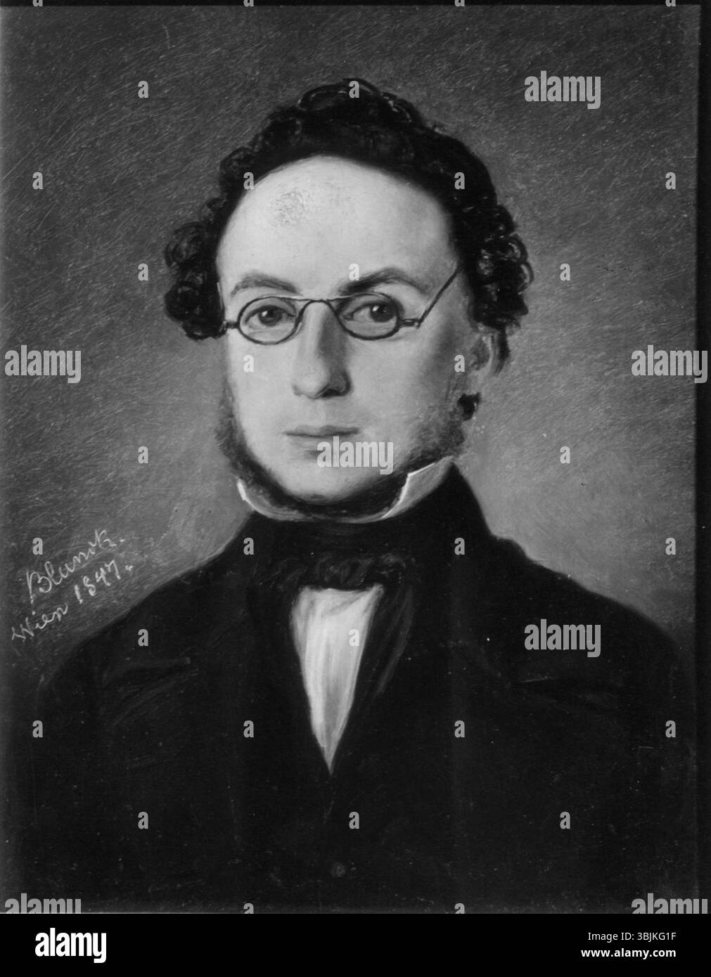 Portrett av Fredrik Christian Schübeler (1847) von Ditlev Blunck ist ein Porträt von Fredrik Christian Schübeler, einer prominenten norwegischen Figur. Dieses Ölgemälde zeigt Schübeler in formeller Kleidung, die seinen Status und Charakter in der norwegischen Gesellschaft widerspiegelt. Die detaillierten Pinselarbeiten und die Verwendung von Licht unterstreichen die würdevolle Präsenz des Motivs. Stockfoto