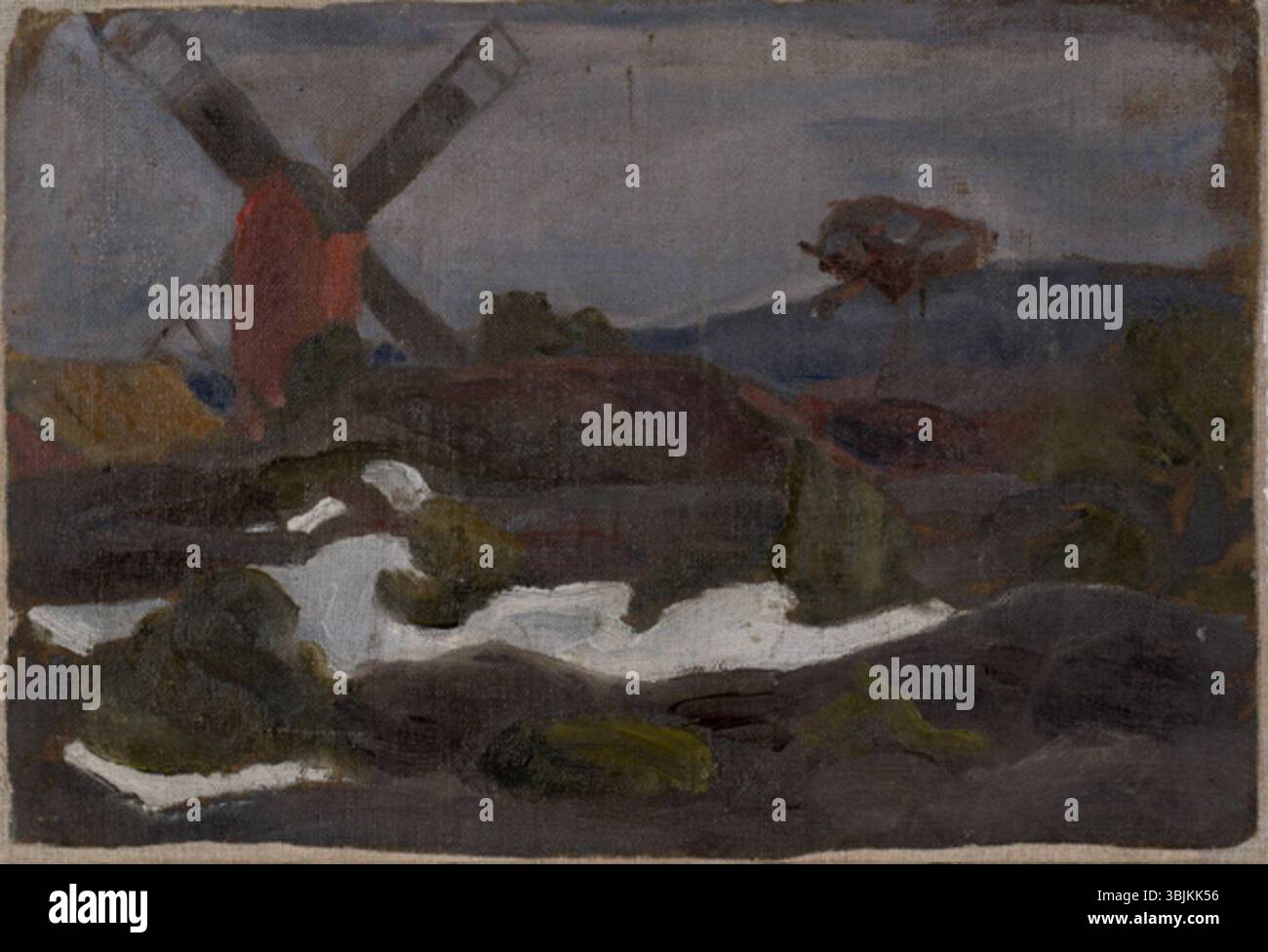 Dieses Gemälde auf Leinwand von Nikolai Triik aus dem Jahr 1906 zeigt den Archipel von Åland und betont natürliche Landschaften in der estnischen Kunst des frühen 20. Jahrhunderts. Stockfoto