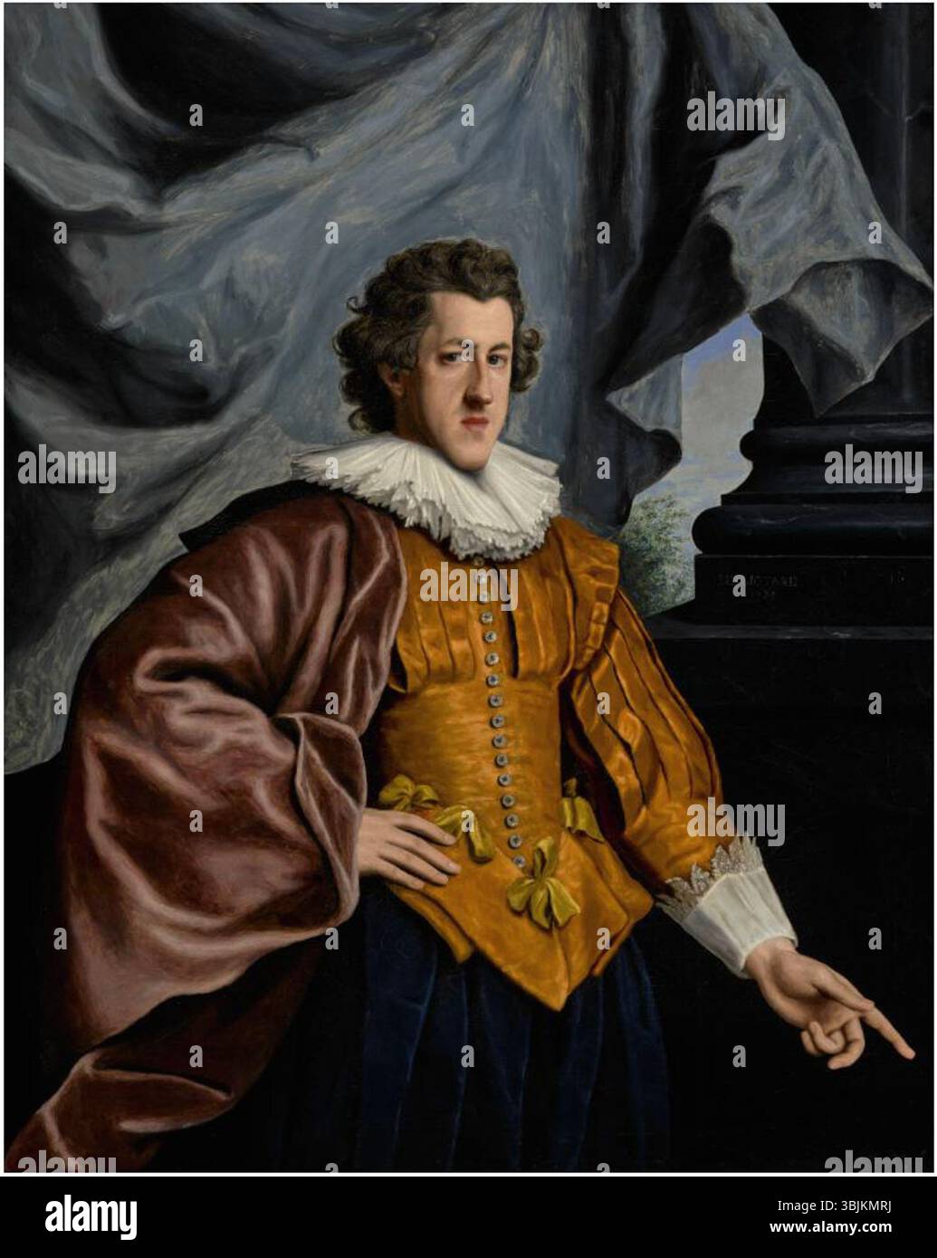 Ölporträt von Francis Owen von Jean-Etienne Liotard, gemalt 1773, zeigt das Motiv im Van Dyck-Stil des 17. Jahrhunderts. Stockfoto