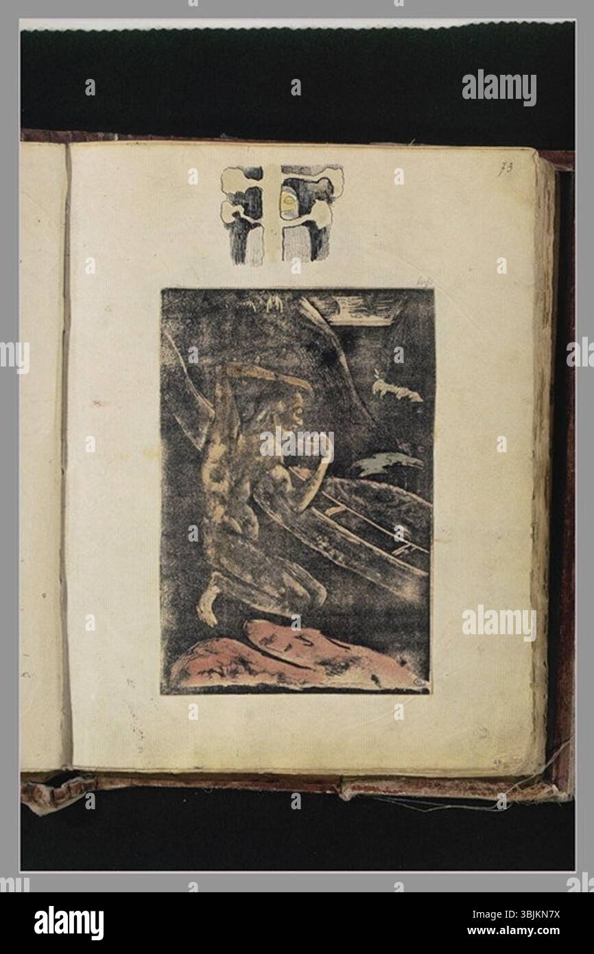 Original GAUGUIN Paul Francaise Fonds des dessins et miniatures Album Gauguin Paul-1- Stockfoto
