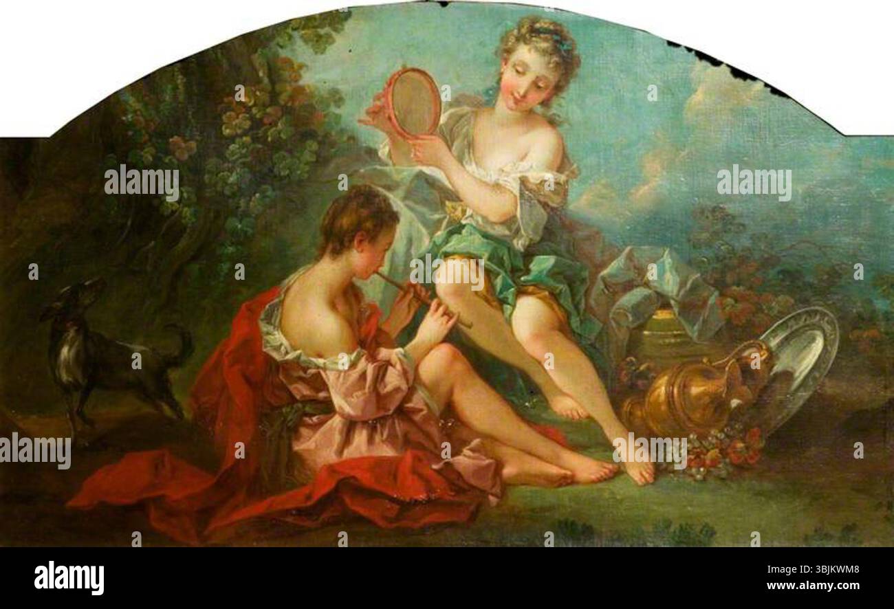 Boucher, Francois; Arcadian Nymphen Making Music; Gemäldesammlung; http://www.artuk.org/artworks/arcadian-nymphs-making-music-32123 Stockfoto