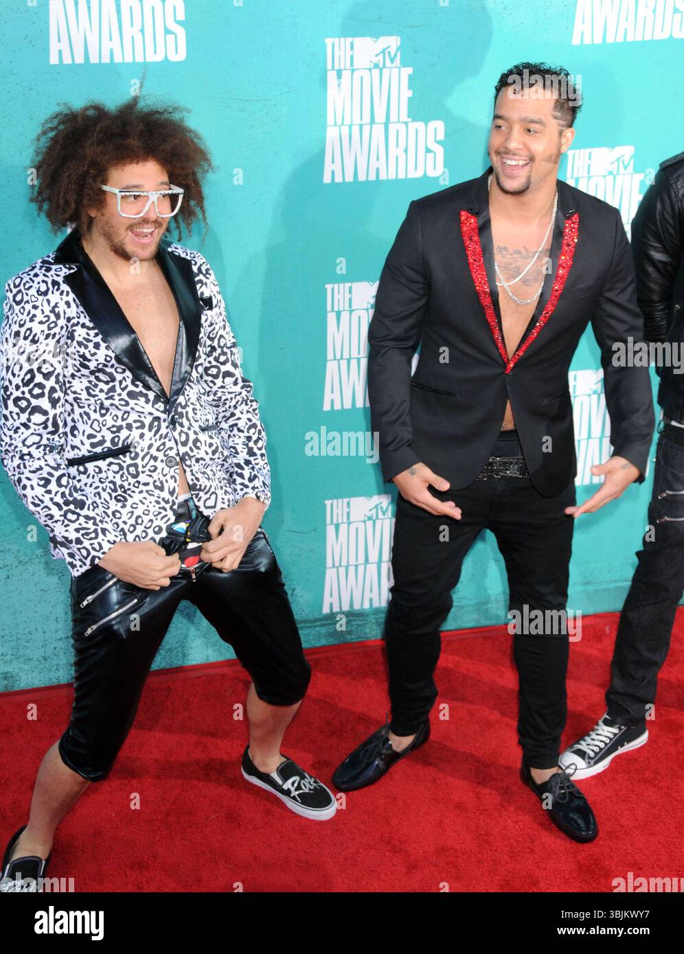 LMFAO bei den MTV Movie Awards 2012 im Gibson Amphitheater, Universal Studios in Los Angeles, Kalifornien - 03. Juni 2012 Stockfoto