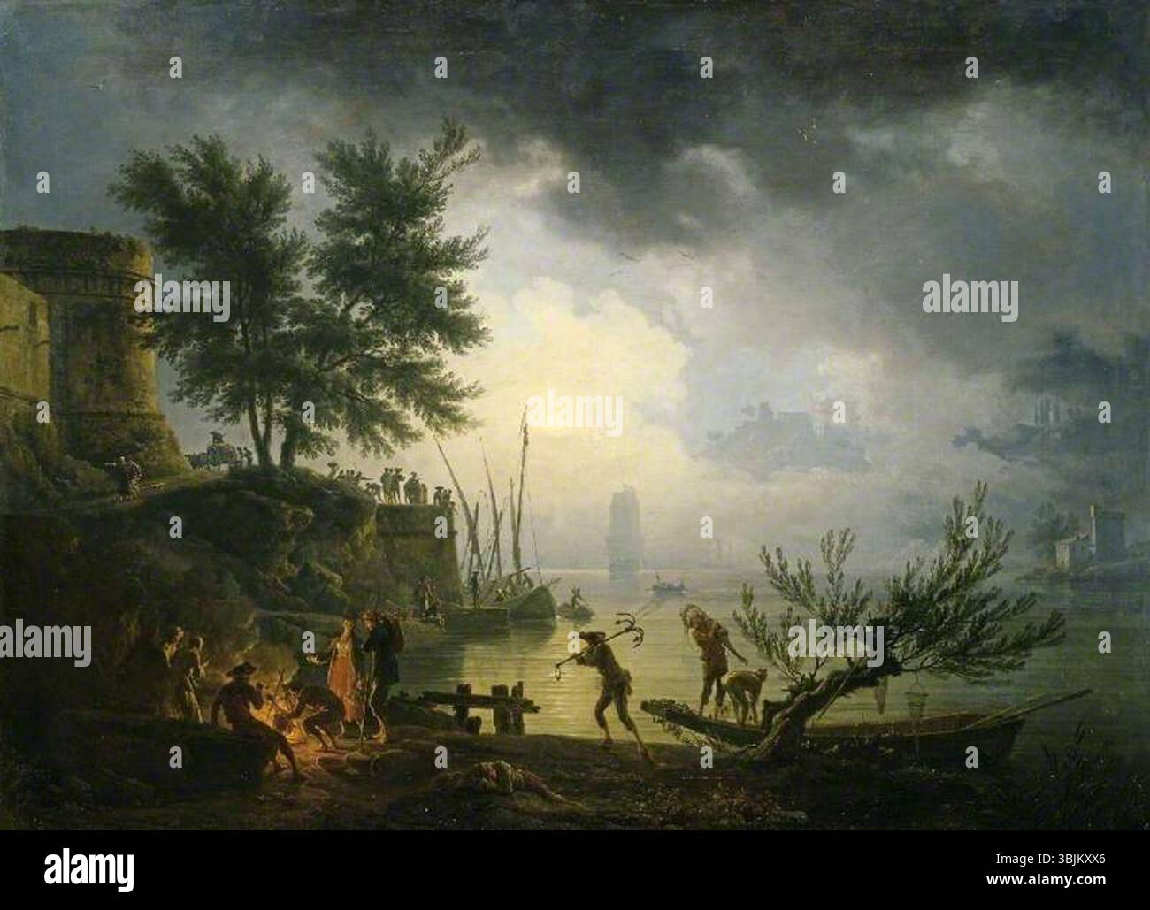 Vernet, Claude-Joseph; Sonnenaufgang; das Fitzwilliam Museum; http://www.artuk.org/artworks/sunrise-5264 Stockfoto