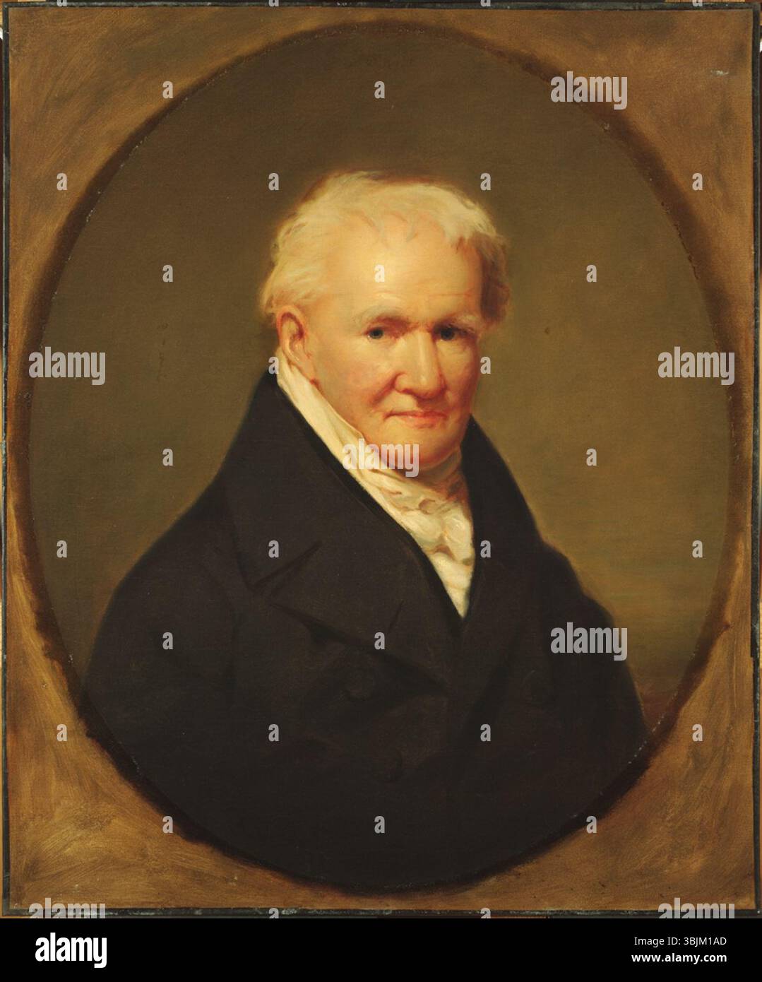 Moses Wight (1827–1895) malte um 1852 Friedrich Wilhelm Heinrich Alexander von Humboldt. Dieses Öl-auf-Leinwand-Porträt stellt den deutschen Universalgelehrten und Entdecker vor, der für seine Beiträge zu Wissenschaft und Geographie bekannt ist. Stockfoto