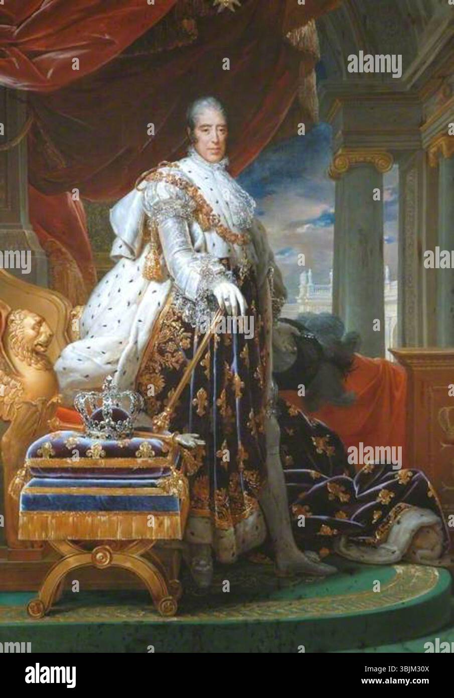 Gerard, Francois; Karl X. (1757–1836) in seinem Krönungsgewand; Bowes Museum; http://www.artuk.org/artworks/charles-x-17571836-in-his-coronation-robes-44555 Stockfoto