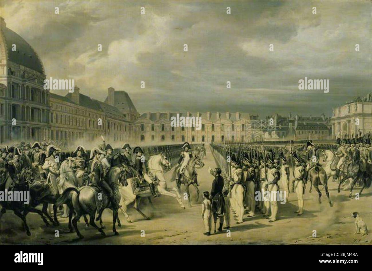 Vernet, Horace; Napoleon rezensiert die Garde am Place du Carrousel; The Wallace Collection; http://www.artuk.org/artworks/napoleon-reviewing-the-guard-in-the-place-du-carrousel-209610 Stockfoto