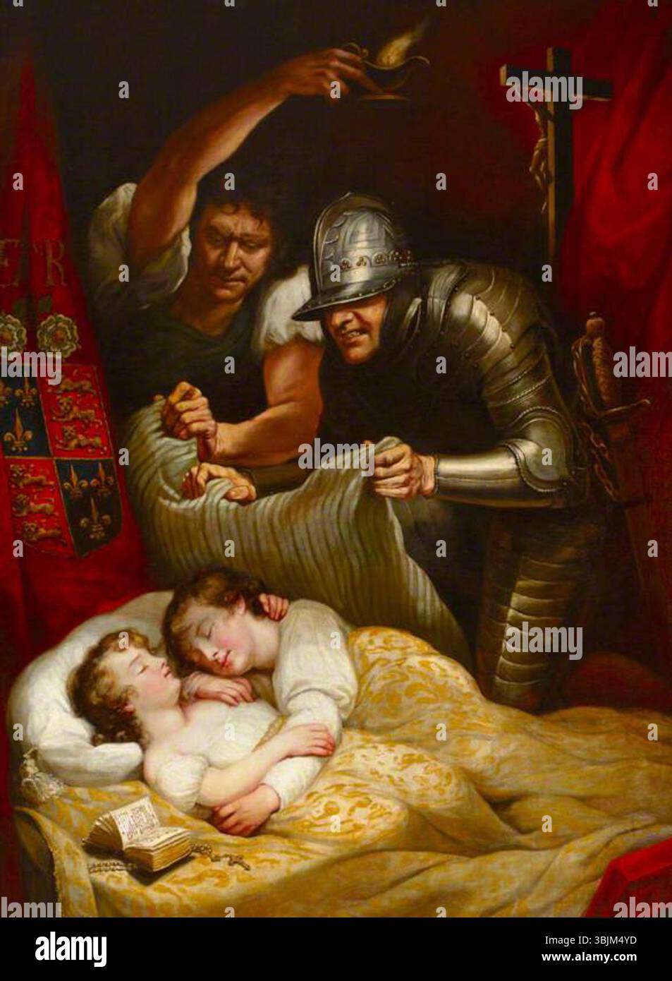 Northcote, James; die Ermordung der Prinzen im Tower: Edward V. (1470–1483?) und sein Bruder Prinz Richard (1473–1483?), Duke of York; National Trust, Petworth House; http://www.artuk.org/artworks/the-murder-of-the-princes-in-the-tower-edward-v-14701483-and-his-brother-prince-richard-14731483-duke-of-york-219528 Stockfoto