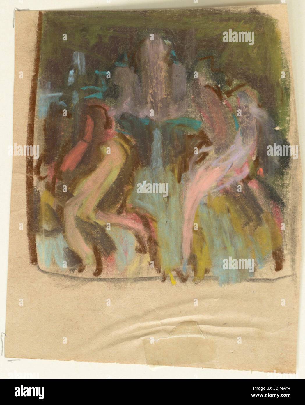 Etüüd (Pastell und Papier) von Erich von Kügelgen (1870–1945) ist eine künstlerische Studie, die den Prozess und die formalen Aspekte der Zeichnung betont. Das Stück stellt Kügelgens Erforschung der Pastelltechnik dar. Stockfoto