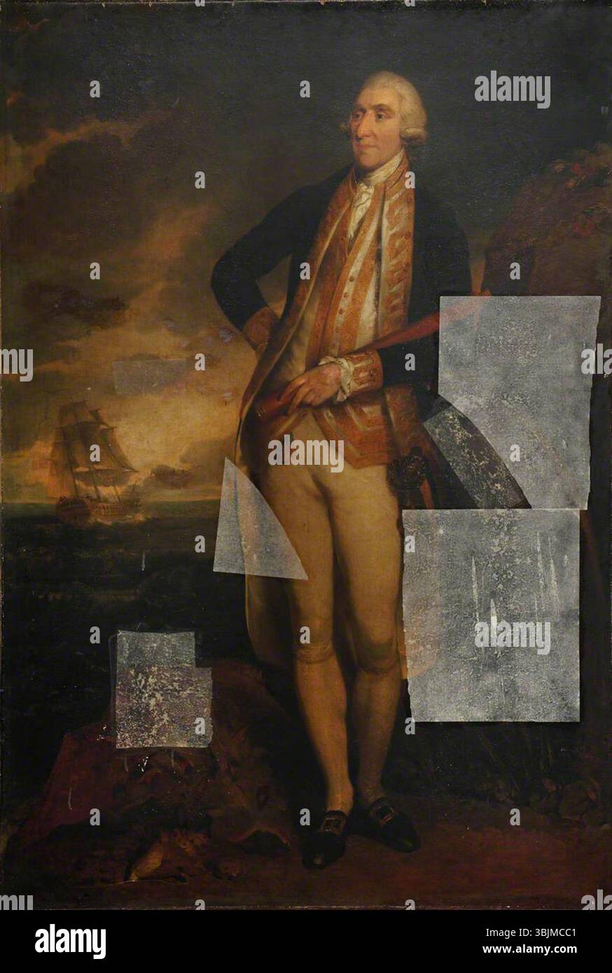 Wood, John; Viscount Samuel Hood (1724–1816); National Maritime Museum; http://www.artuk.org/artworks/viscount-samuel-hood-17241816-176168 Stockfoto