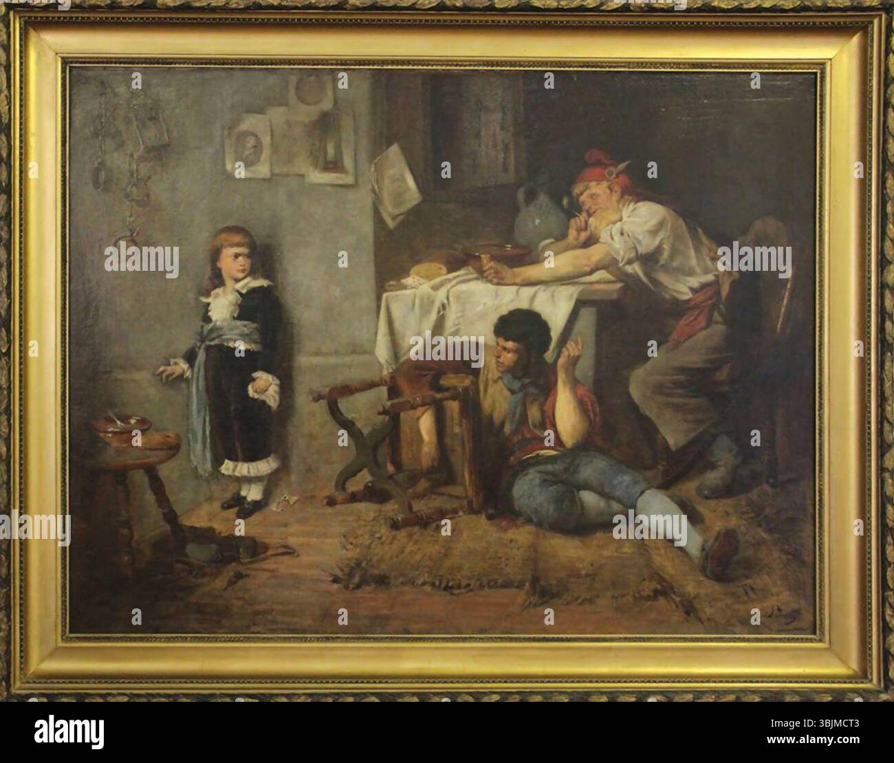 Gemälde von Carl Theodor von Piloty aus dem Jahr 1871, das den Dauphin von Frankreich und den Schuster Simon zeigt, spielt während der Französischen Revolution. Das Hotel befindet sich im Telavi Historical Museum in Georgia. Stockfoto