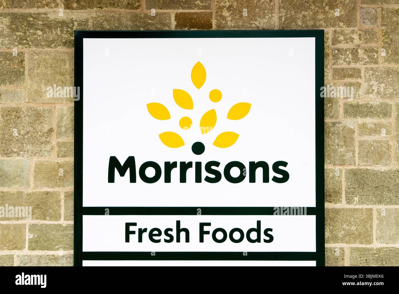 Morrisons Supermarkt Zeichen Stockfoto