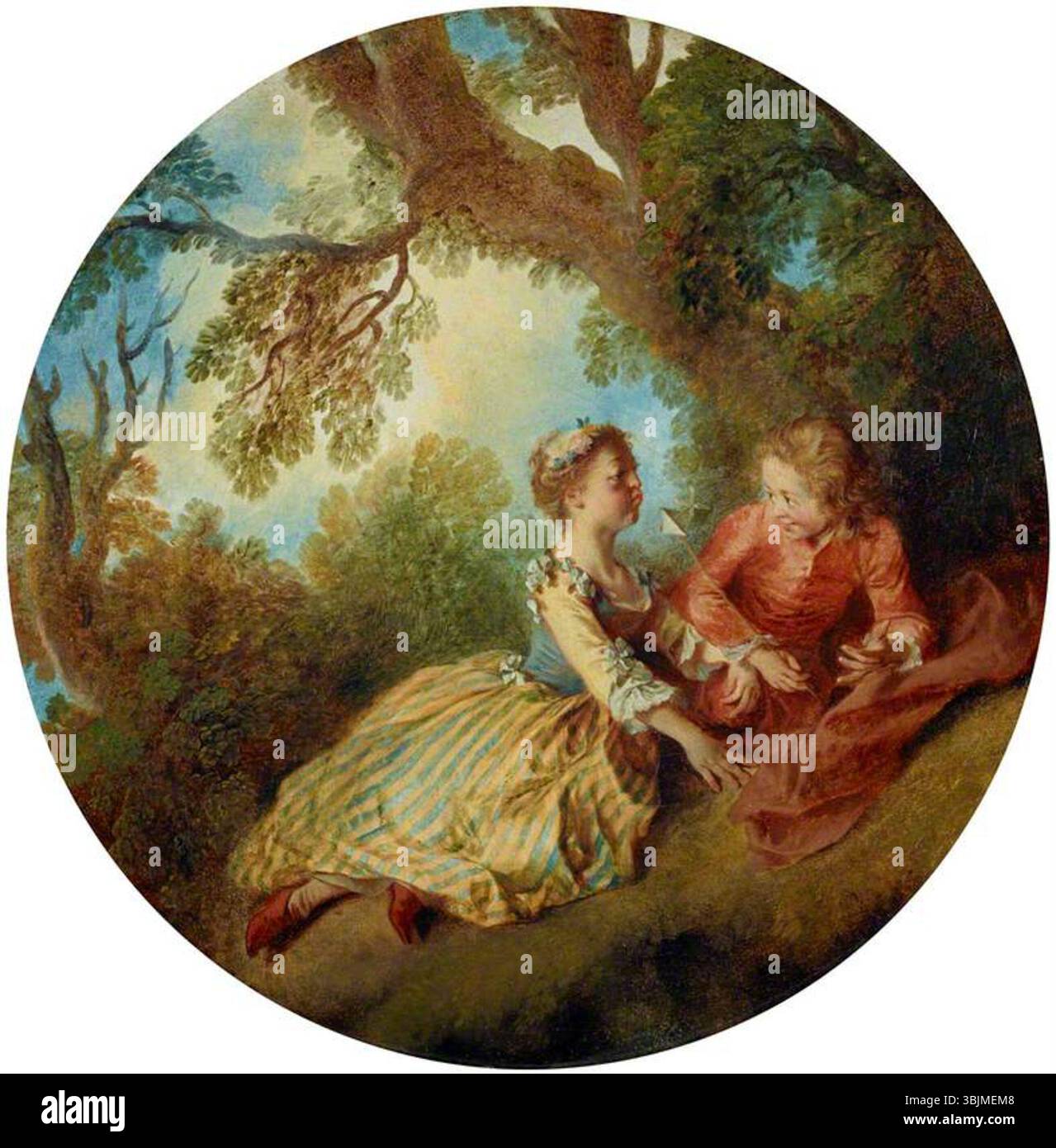 Lancret, Nicolas; The Toy Windmill; National Galleries of Scotland; http://www.artuk.org/artworks/the-toy-windmill-212545 Stockfoto