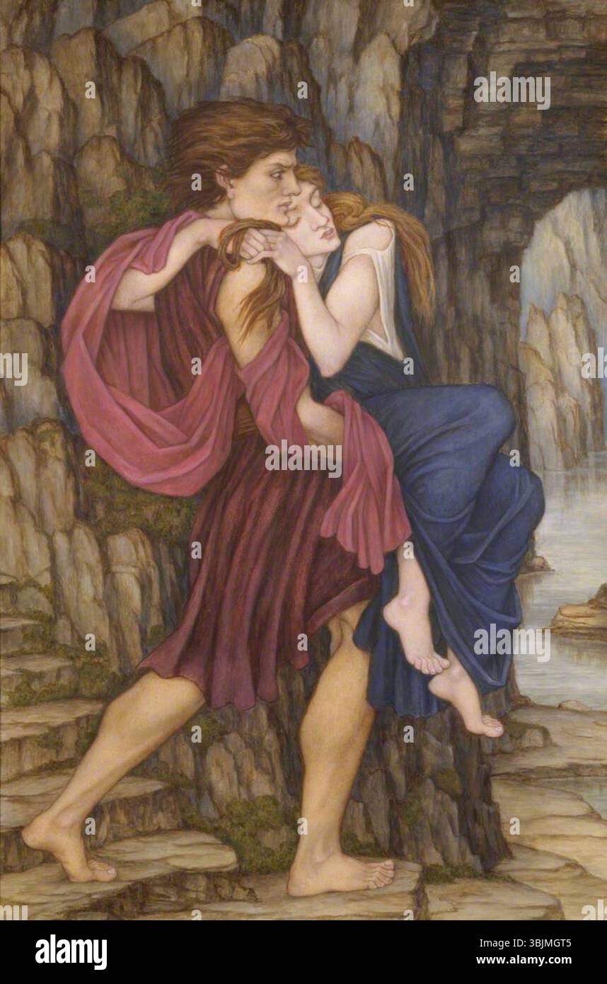 Stanhope, John Roddam Spencer; The Rescue; National Trust, Wightwick Manor; http://www.artuk.org/artworks/the-rescue-131465 Stockfoto