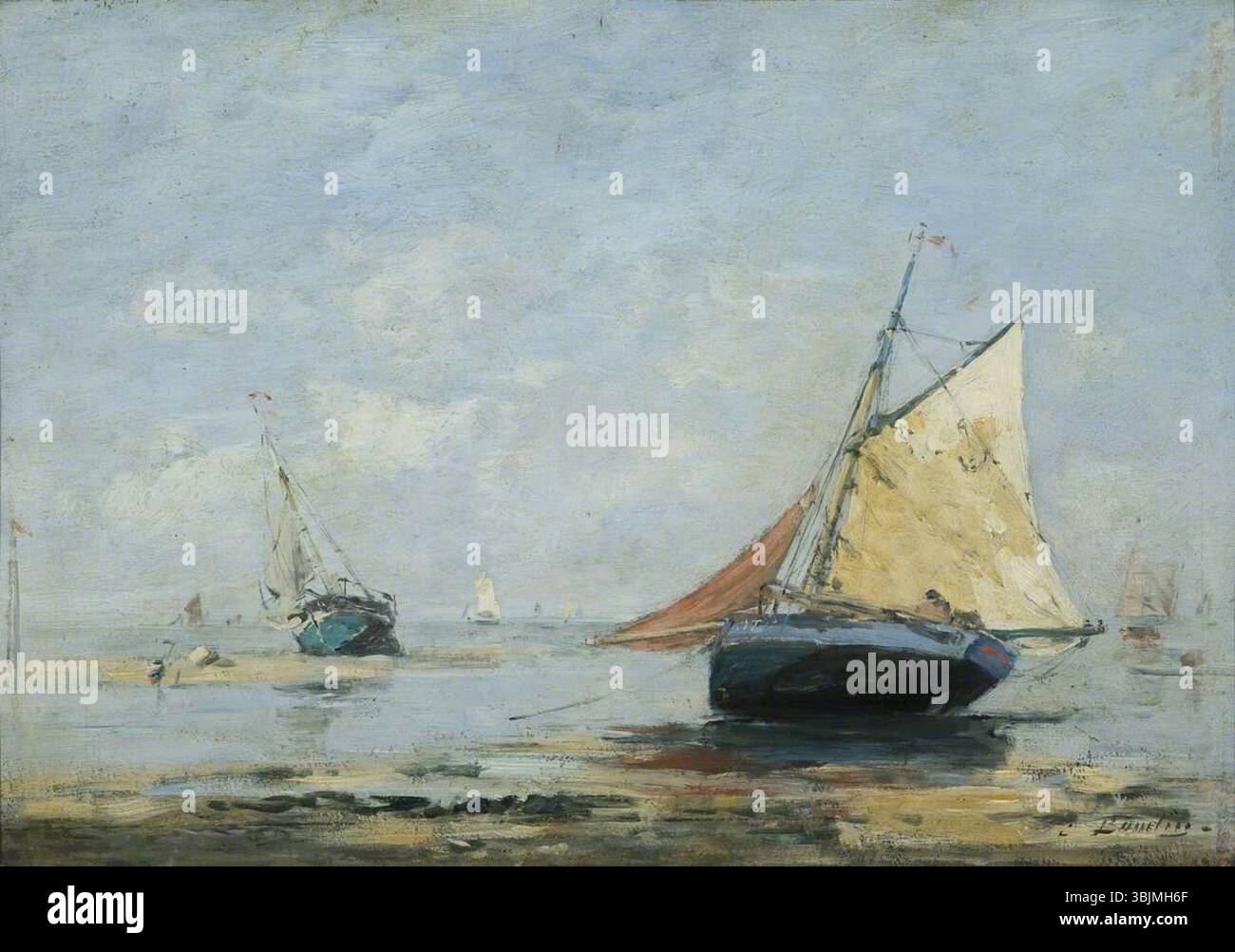 Boudin, Eugene Louis; Environs de Trouville; Perth & Kinross Council; http://www.artuk.org/artworks/environs-de-trouville-128831 Stockfoto