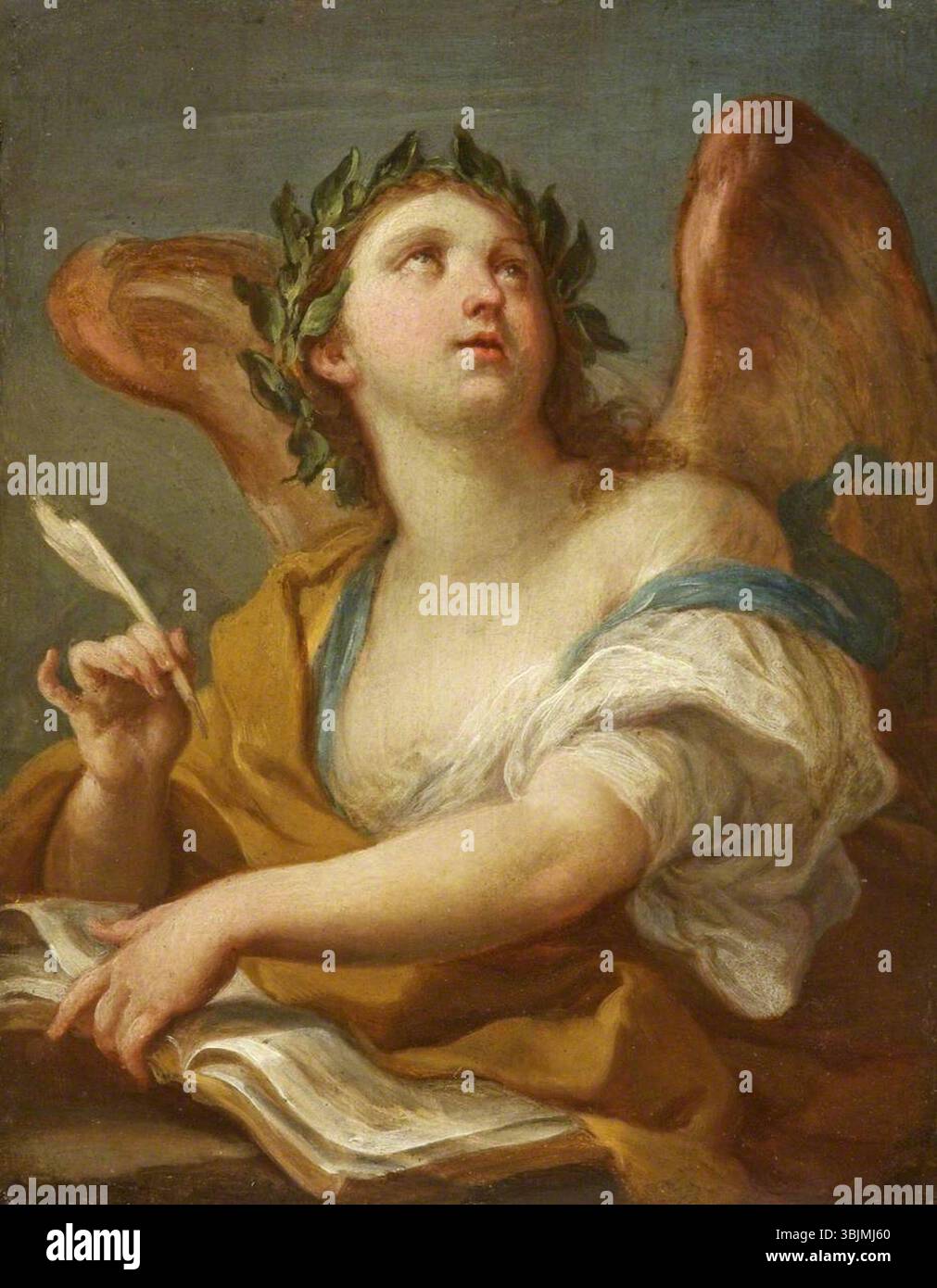 Conca, Sebastiano; The Genius of History (Fame Writing History); National Trust, Stourhead; http://www.artuk.org/artworks/the-genius-of-history-fame-writing-history-101306 Stockfoto