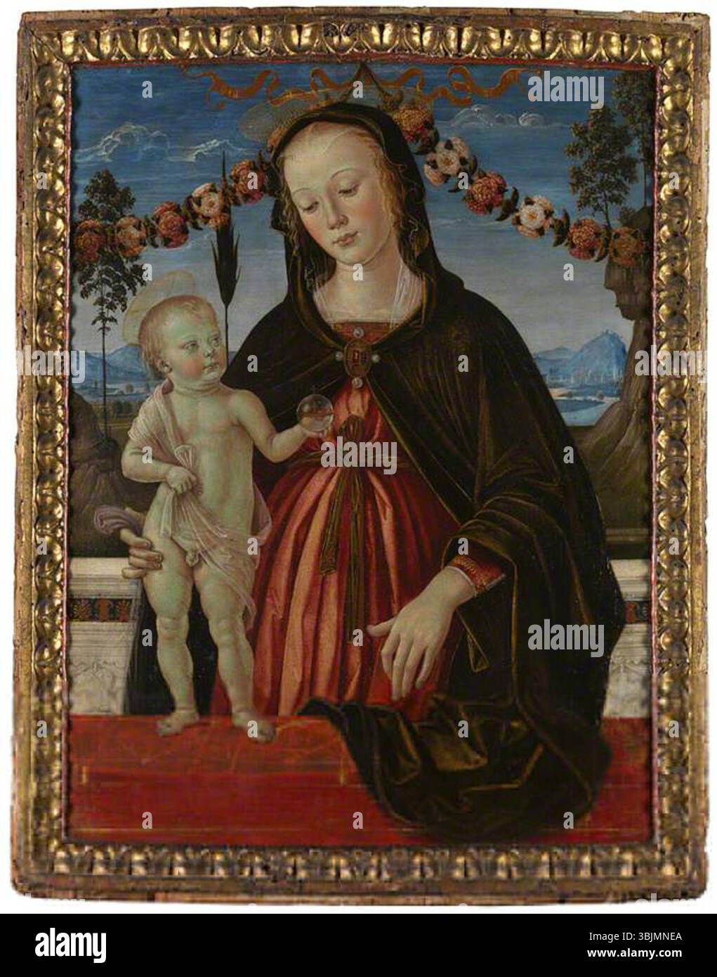 Italienische (Umbrische) Schule; die Jungfrau und das Kind; die National Gallery, London; http://www.artuk.org/artworks/the-virgin-and-child-115903 Stockfoto