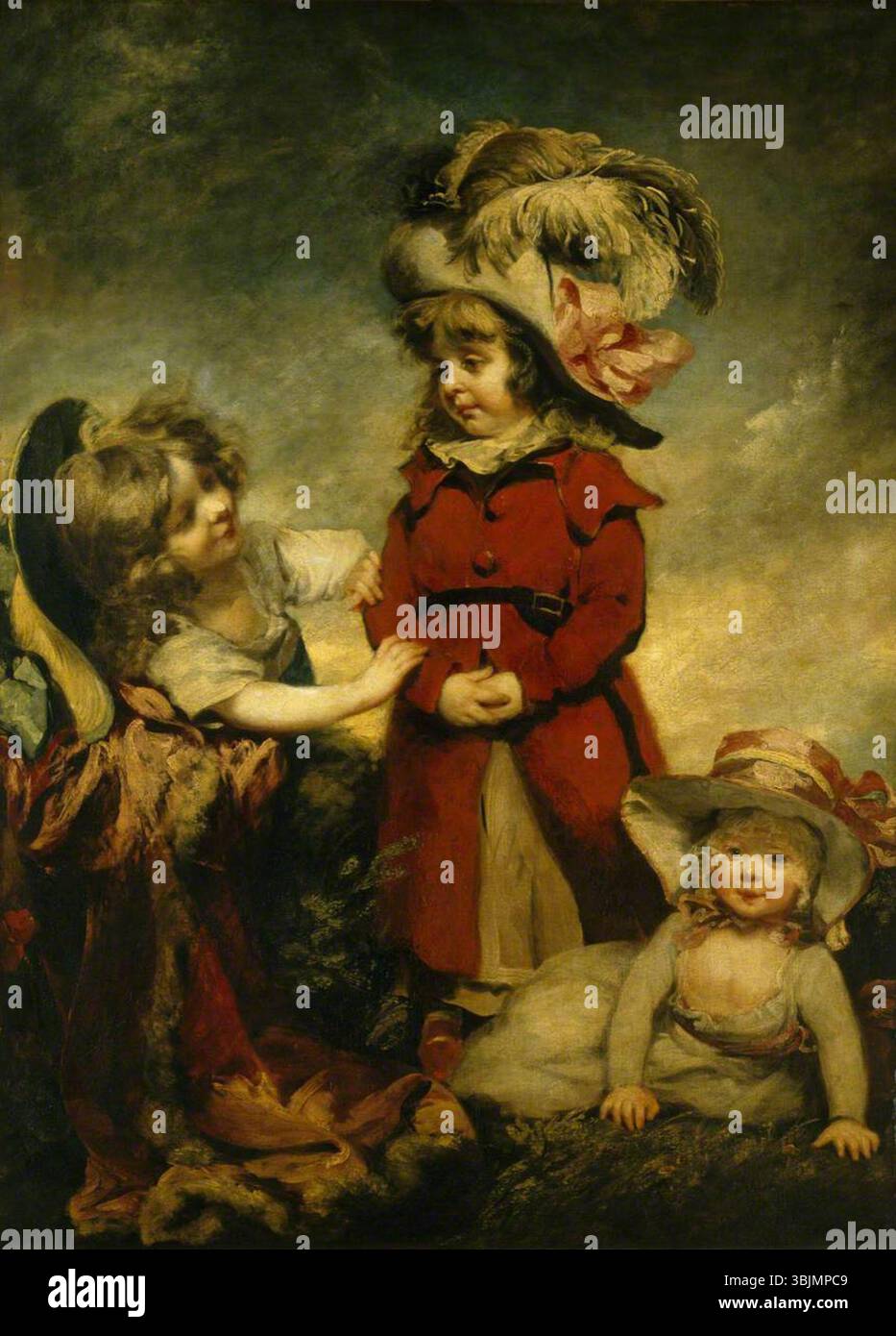 Reinagle, Philip; Three Children Dressing Up; National Trust, Upton House; http://www.artuk.org/artworks/three-children-dressing-up-131932 Stockfoto