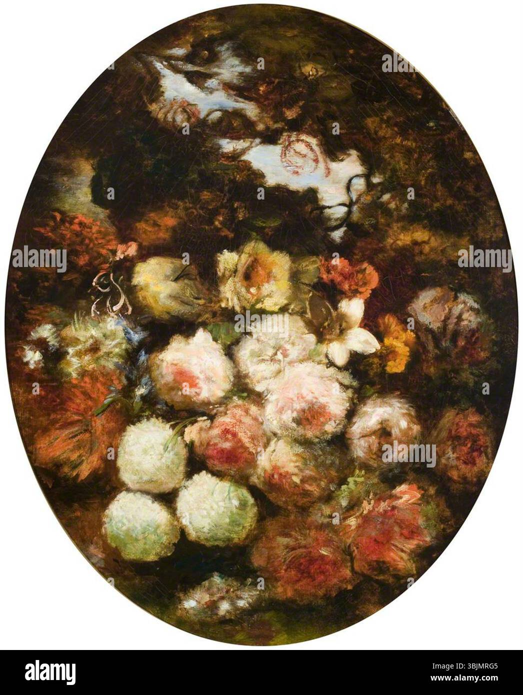 Diaz de la Pena, Narcisse Virgile; Flower Study; Perth & Kinross Council; http://www.artuk.org/artworks/flower-study-128970 Stockfoto