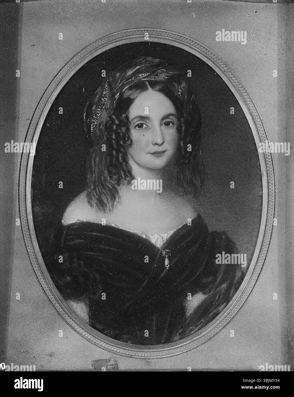 1827 Ölporträt von George Lethbridge Saunders von Jane Grant Gilmor, Ehefrau von Benjamin Chew Howard, dargestellt in formeller Kleidung. Stockfoto