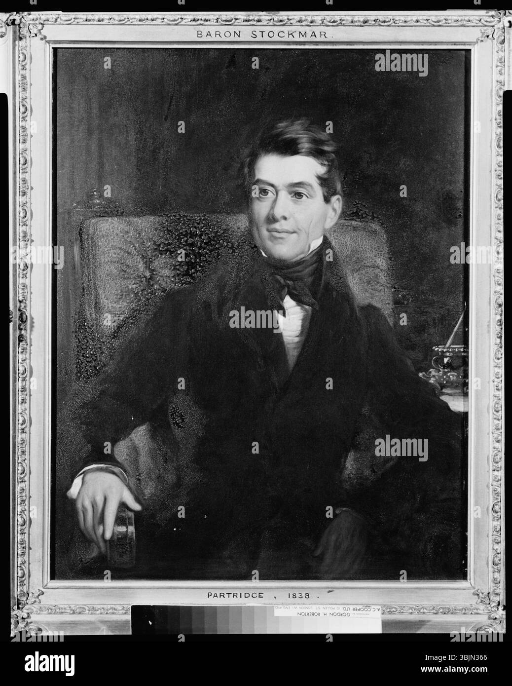 John Partridges Porträt von Christian Friedrich, Baron Stockmar (1838) fängt das Thema mit würde und Formalität ein. Das Öl auf Leinwand unterstreicht den politischen Einfluss des Staatsmannes aus dem 19. Jahrhundert. Stockfoto