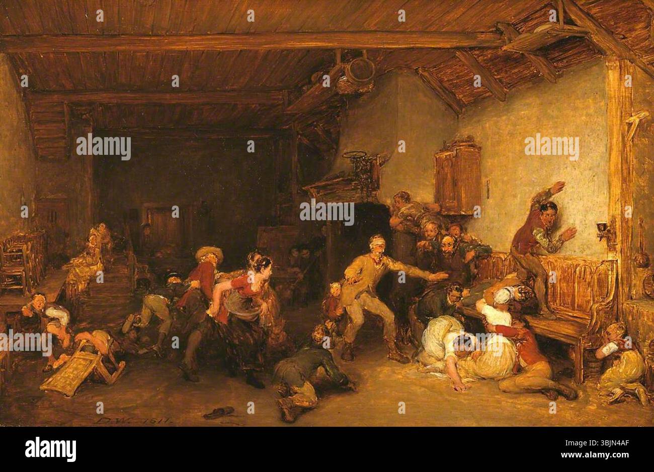 Wilkie, David; Studie für „Blind man's Buff“; Tate; http://www.artuk.org/artworks/study-for-blind-mans-buff-202851 Stockfoto