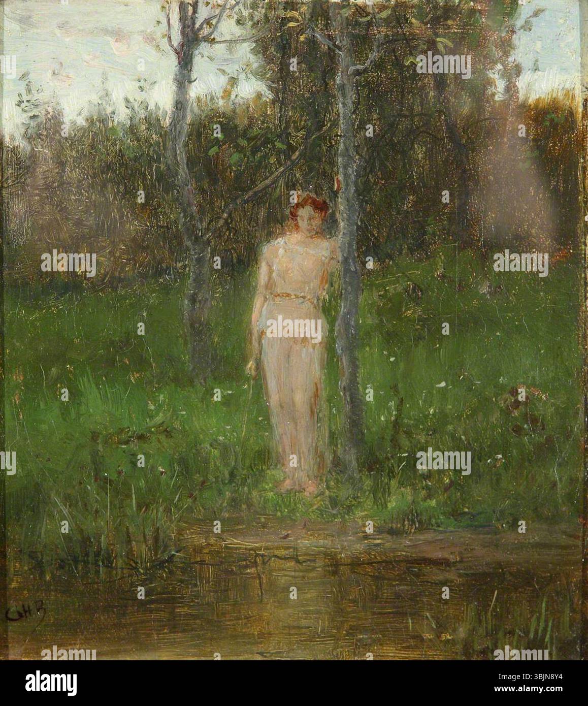 Boughton, George Henry; By the Water's Edge; National Trust, Wightwick Manor; http://www.artuk.org/artworks/by-the-waters-edge-131471 Stockfoto