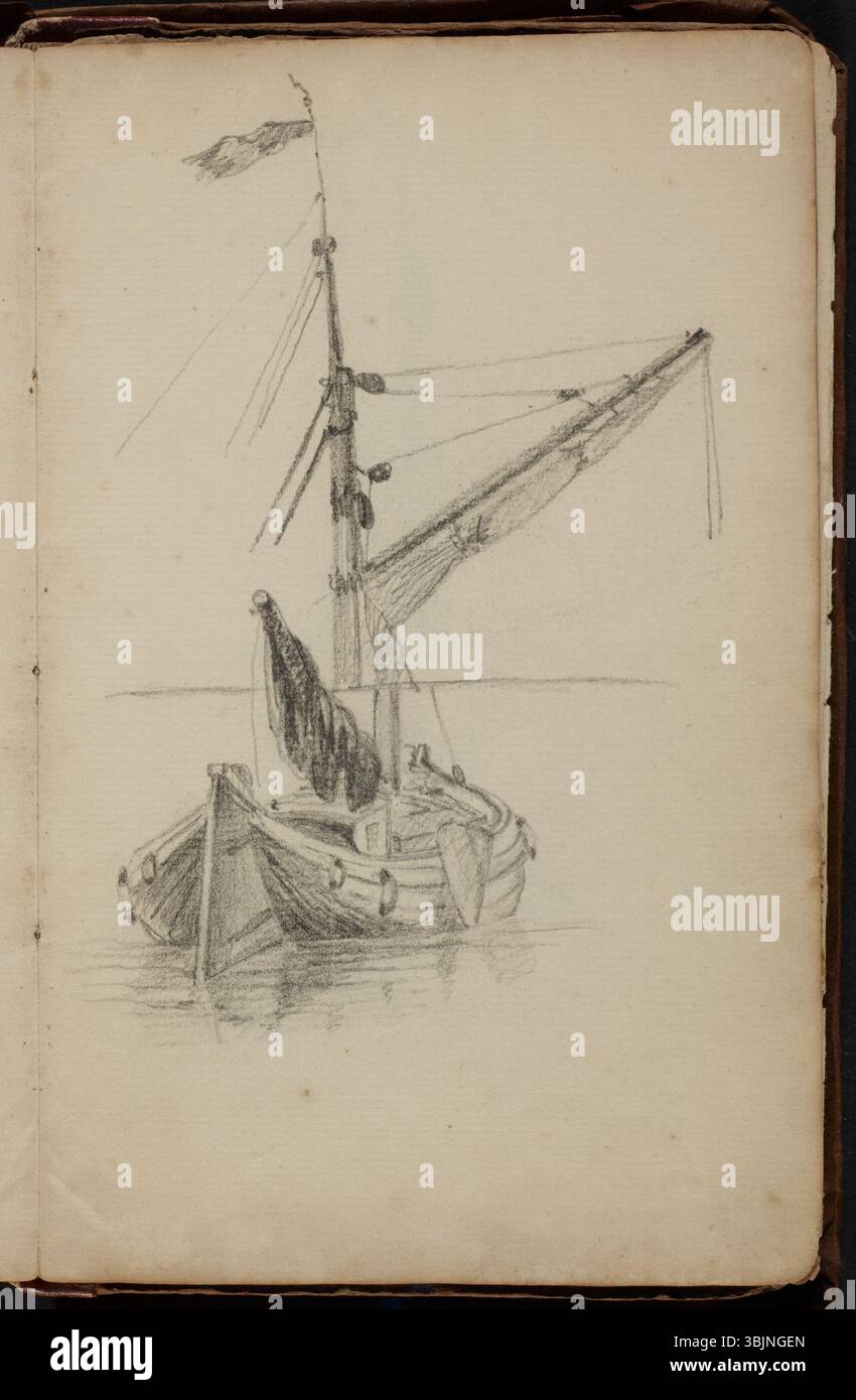 Das John Greenwood Sketchbook, das zwischen 1759 und 1773 entstanden ist, zeigt Greenwoods Können in verschiedenen Skizzen und unterstreicht seine Aufmerksamkeit für feine Details und sein Interesse an städtischen und natürlichen Szenen. Stockfoto