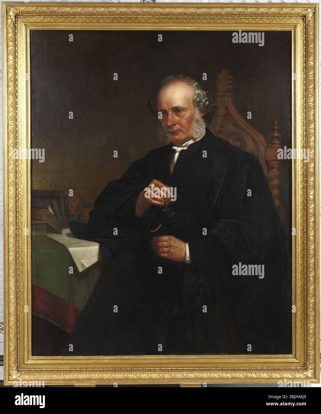 Porträt von Alexander Hay Ritchie (1822–1895) von James McCosh (1811–1894), erstellt 1875. Öl auf Leinwand mit der Darstellung des schottischen Philosophen und College-Präsidenten. Stockfoto