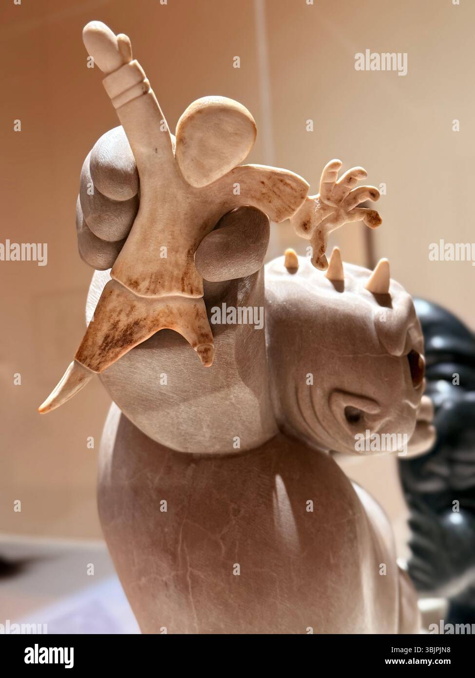 "Die Folgen des Unglaubens" von Michael Massie (Inuk/Métis), aus der Ausstellung "Stimmen der Arktis", Eiteljorg Museum, Indianapolis Stockfoto