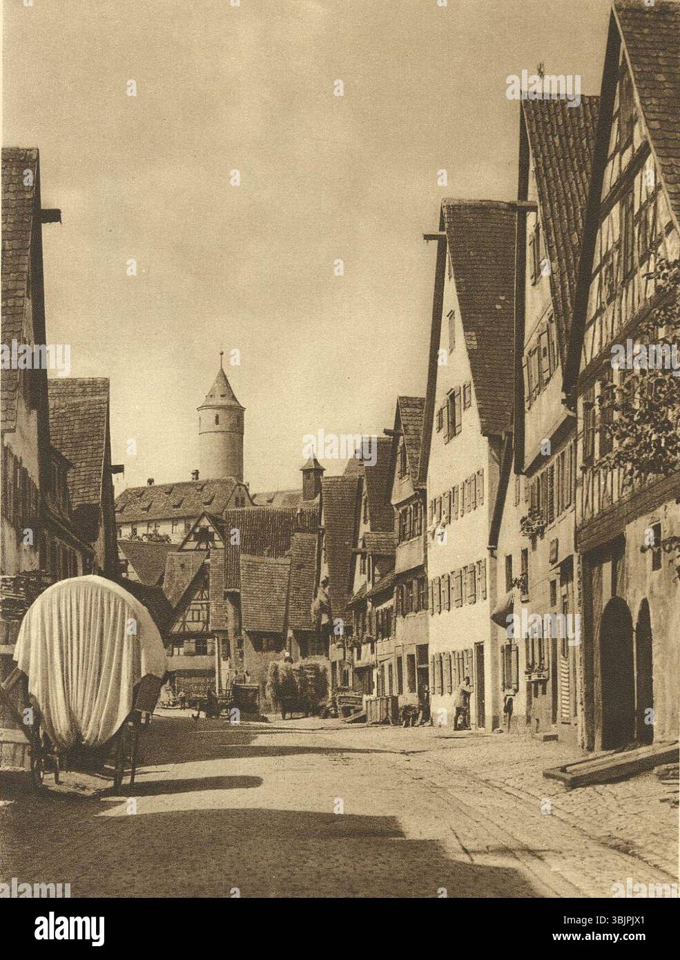 Kurt Hielscher Deutschland 1924 Dinkelsbühl Schmiedgasse. Stockfoto