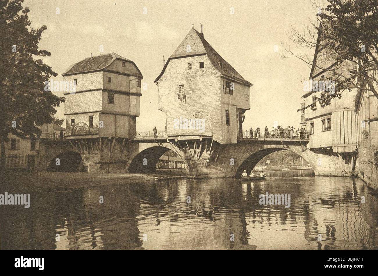 Kurt Hielscher Deutschland 1924 Kreuznach Nahebrücke. Stockfoto