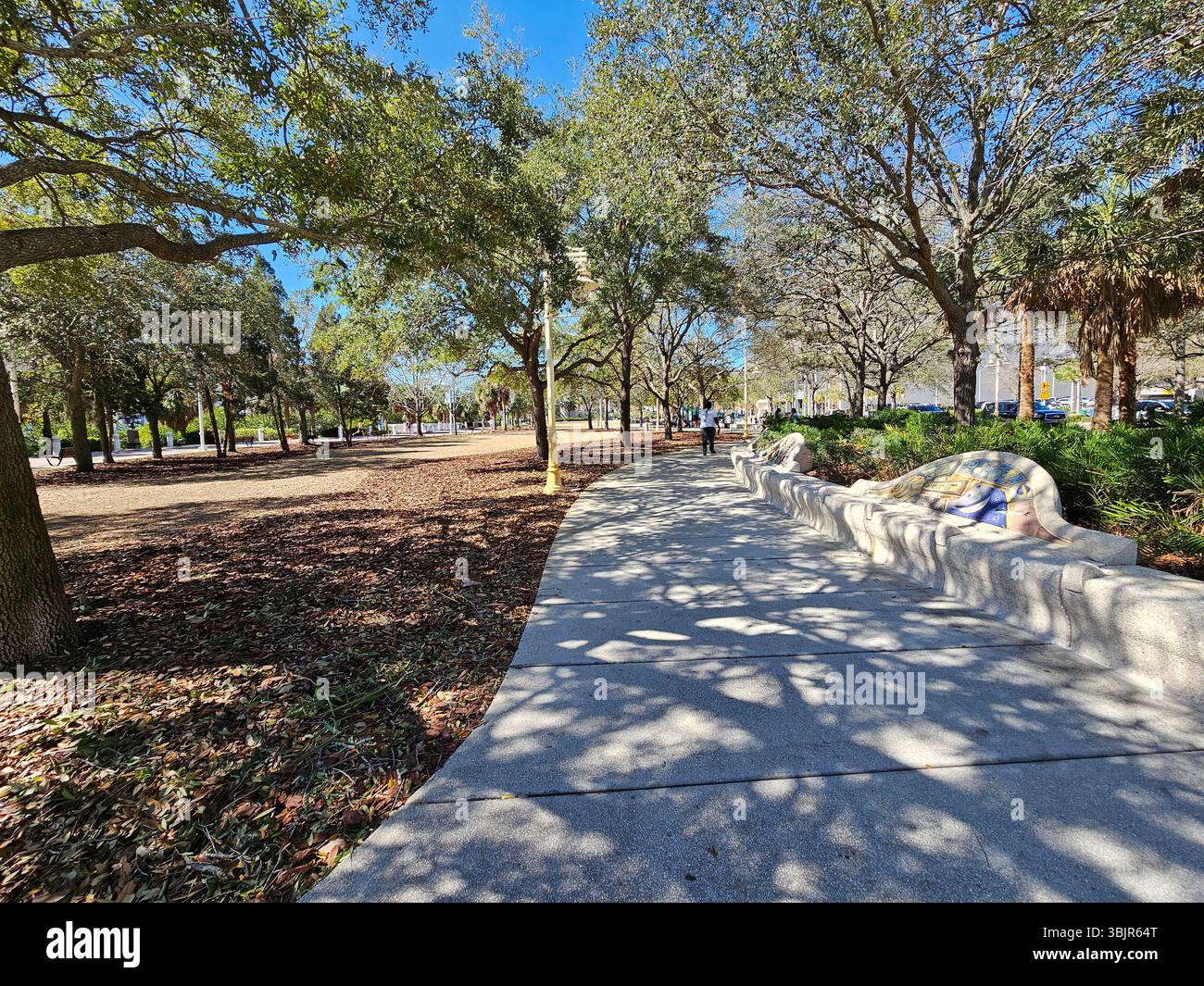 Cotanchobee Fort Brooke Park im Zentrum von Tampa, Florida - Smartphone-aufgenommenes Stockfoto